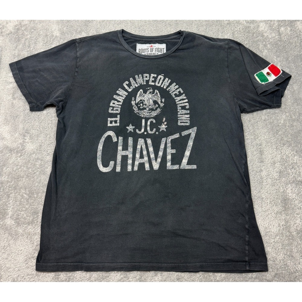 Roots Of Fight Julio Cesar Chavez Shirt Size XXL Gray Mexico Boxing Made In USA